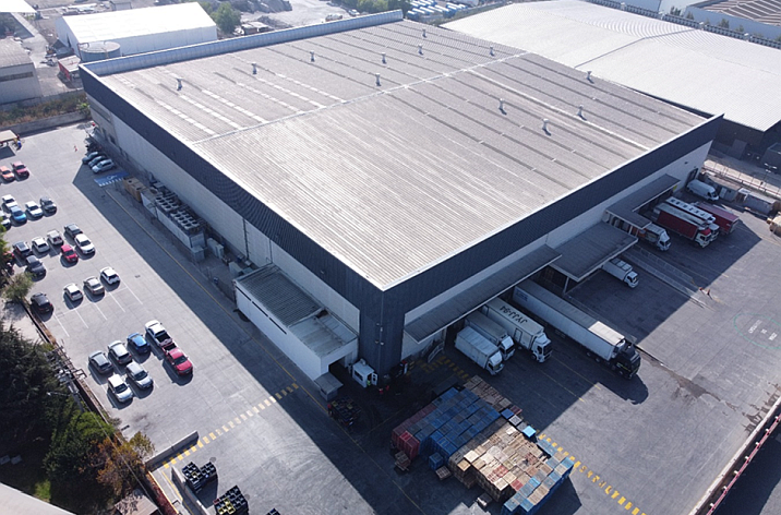 distribution center in chile aerial view outside